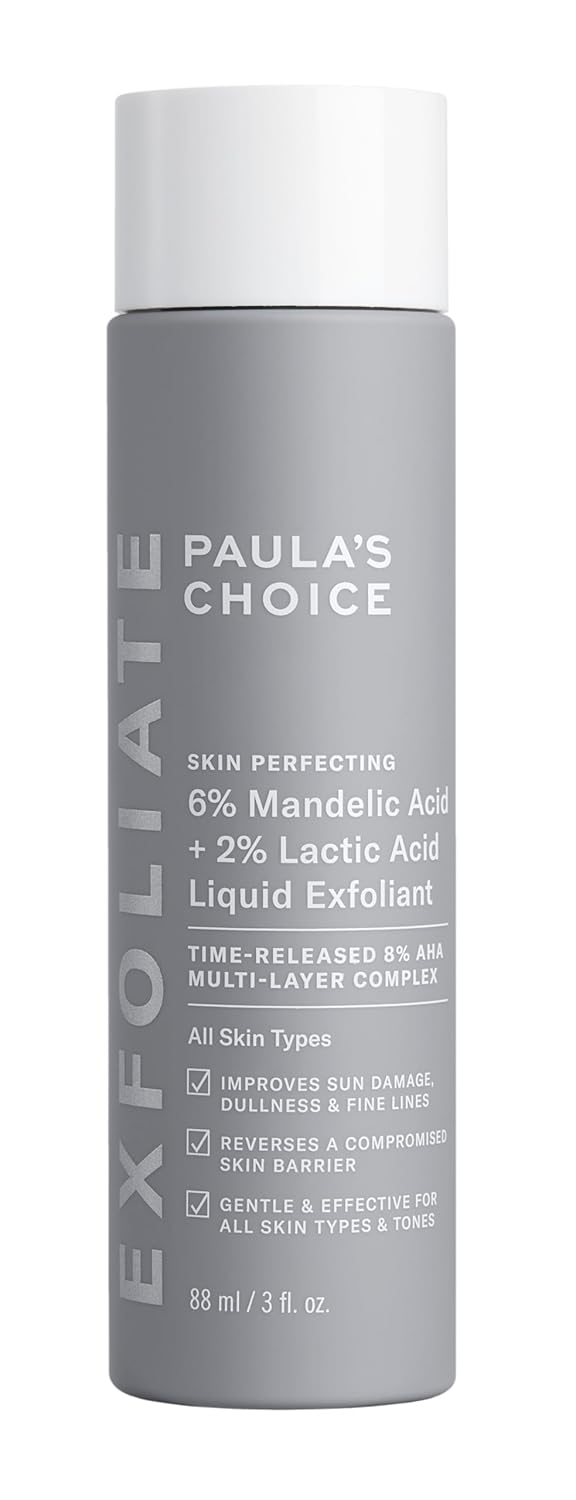 Paula’s Choice 6% Mandelic Acid + 2% Lactic Acid Exfoliant, Gentle Daily AHA for Sensitive Skin, Fragrance-Free