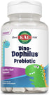KAL DinoDophilus Probiotics for Kids, 2 Billion CFU, Chewable Black Cherry Flavor for Gut Health, 60 Servings.