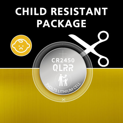 QLRR CR2450 3V 50 Pack, CR2450 Battery Lithium Coin Cell Battery Long-Lasting Batteries Car Remote Key, Watches, Key