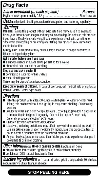 Quality Choice Daily Fiber Capsules, 160 Count for Regularity