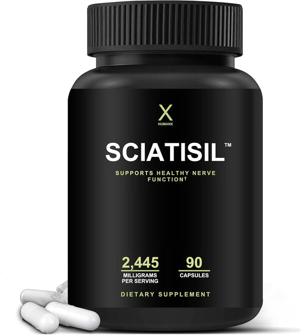 HUMANX Sciatica Focused Formula, Nerve Support Supplement with Stabilized R-Lipoic Acid, Vitamins for Healthy Back,