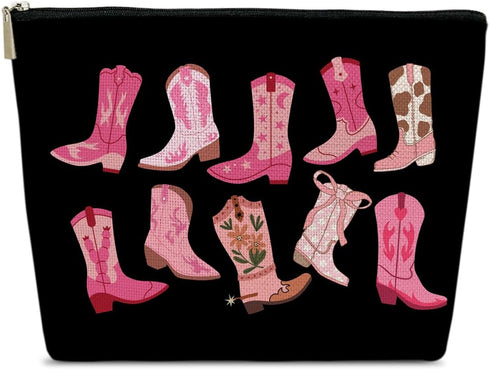 Coquette Retro Western Makeup Bag Gift for Women, Mothers Day Graduation Birthday Christmas Party Favor, Cowgirl Niece