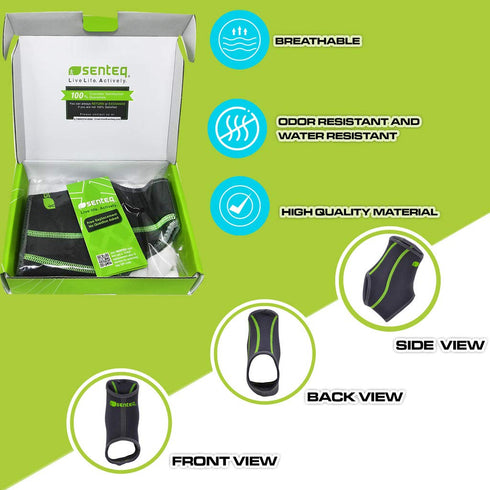 Ankle Brace for Men & Women, Compression Support for Sprained Ankles & Plantar Fasciitis, Medium