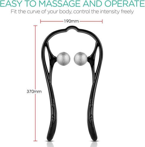VOYOR Neck Massager, Shiatsu Deep Tissue Dual Trigger Point Shoulder Massager for Pain Relief, Portable MS110