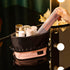Portable Travel Cosmetic Brush Holder, Dispenser Storage Box with Transparent Lid, 3 pcs