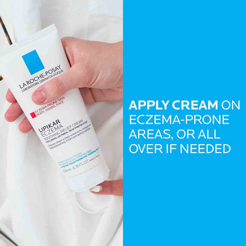 La Roche-Posay Lipikar Soothing Relief Eczema Cream, Face and Body Lotion For Eczema and Sensitive, Dry Skin