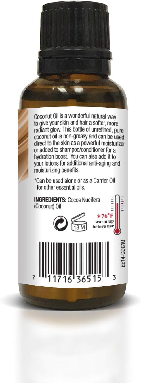 Ethereal Nature 100% Pure Coconut Oil, 1.01 Fluid Ounce
