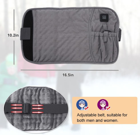 NORMIA RITA 3 Heating Belt, Large Area Far Infrared Heat Pad with Temperature Levels, Adjustable Waist Warmer for Men