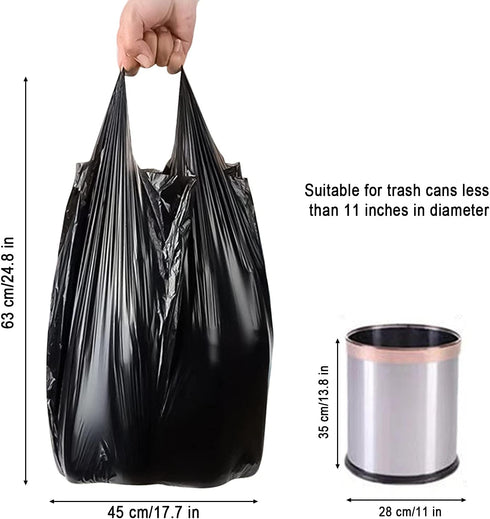 Small Trash Bags, Strong Black Garbage Bags, Unscented Thicken Bin Liner for Bedroom Home Kitchen, 6 Gallon, 120 Count