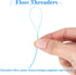 100 PCS Floss Threaders, Deep Clean Dental Floss Threader for Braces, Bridges, and Implants, Pack of 2 (Blue)