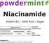 Niacinamide Powder (Vitamin B3) 100% Pure Niacin Powder 500 mg Flush-Free Supplement (100 Grams)