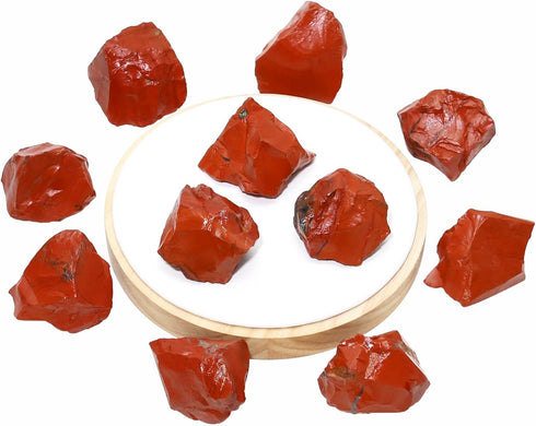 Raw Red Jasper Stone Crystals Bulk, Real Gemstones and Crystals, Healing Stones, Cuarzos Originales De Energia (1LB)