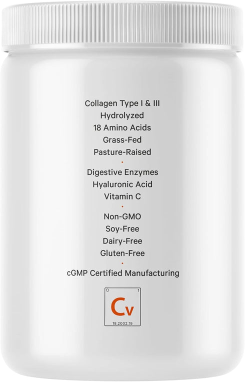 Codeage Collagen Peptides Powder with Vitamin C, Digestive Enzymes - 9.98 oz Hydrolyzed Protein Collagen