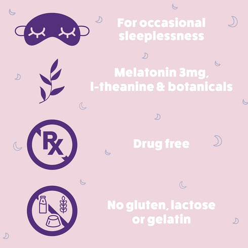 Gummy 3mg 50 Count Wellness Basics Melatonin for Restful Sleep | per Serving | Natural Sleep Support | BlackBerry Mint