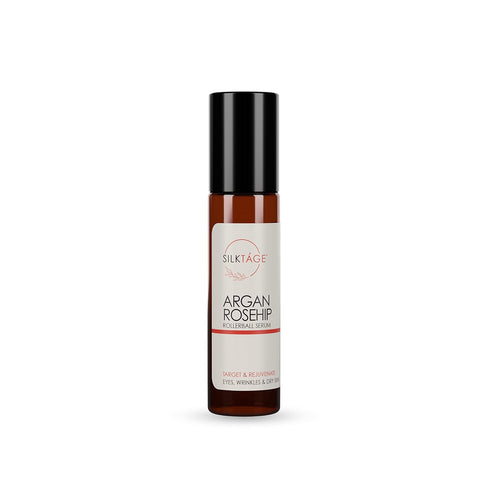 SILKTA´GE Argan Rosehip Rollerball - Organic Argan Oil & Rosehip Oil for Eyes, 33 Fl Oz