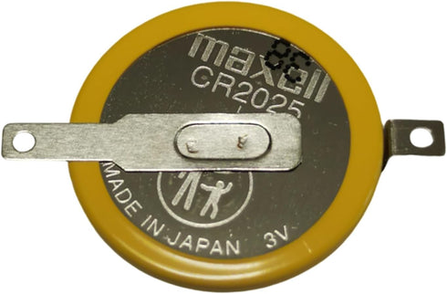 Tabbed CR2025 3V Lithium Battery with Solder Tabs for Nintendo Gameboy and Gameboy Color Replacement