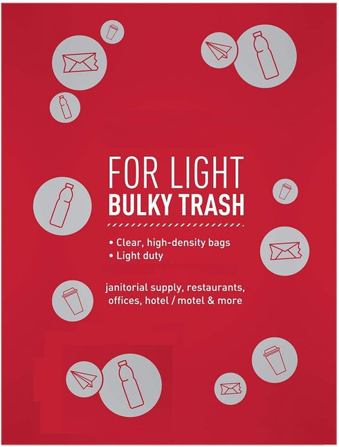 4 Gallon Trash Bags - 300 Small Mini Garbage Bags, 17" x 18" Clear Waste Basket Liners, Bulk Plastic Bathroom