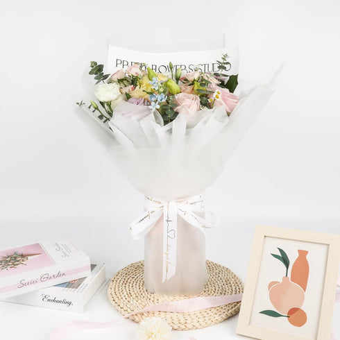 20 Sheet Waterproof Flower Wrapping Paper, Floral Bouquet Packaging Paper for Wedding Birthday Gift DIY