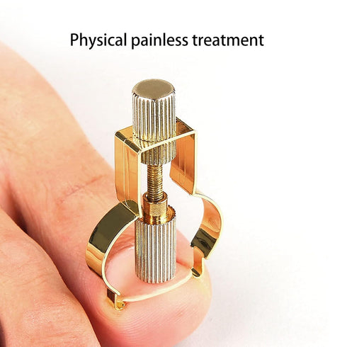 Ingrown Toenail Lifter Tool, Stainless Steel Professional Clamp for Ingrown Toenail Care, Paronychia (Gold)