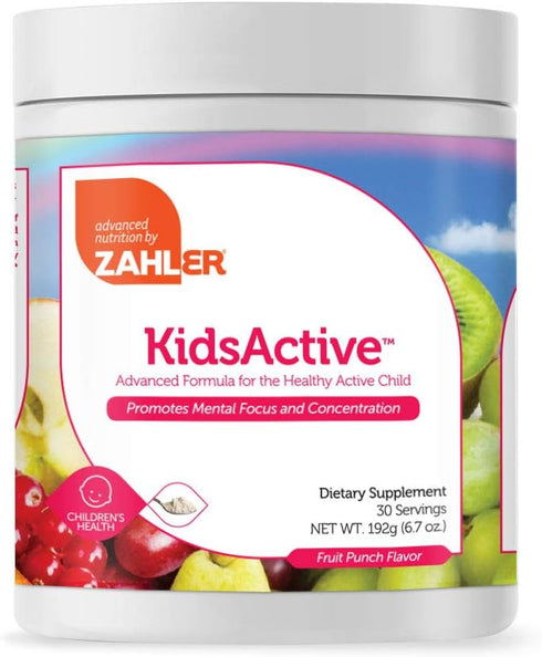 Zahler KidsActive Concentration Formula Powder, All Natural Children’s Supplement, 30 Servings, Fruit Punch