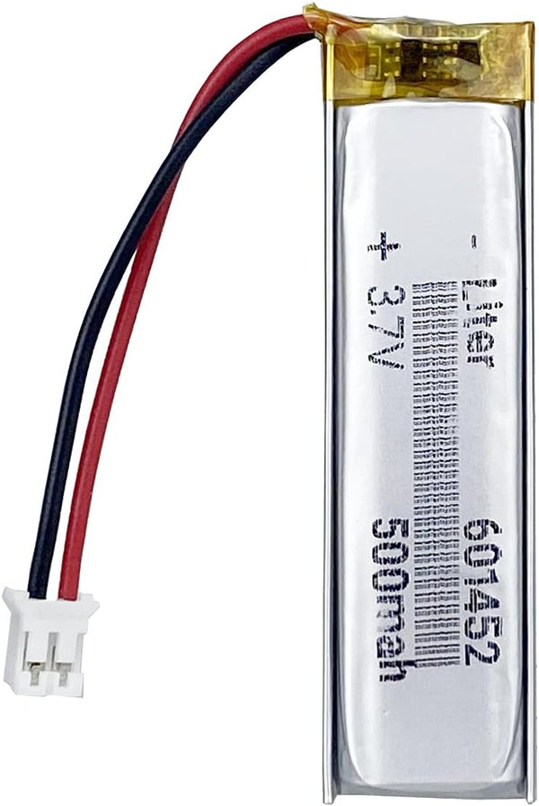 3.7V 500mAh Lipo Battery Rechargeable Lithium Polymer 601452 with JST Connector