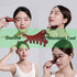 OYHMC 4-in-1 Tool,2Pcs Wooden Gua Sha Massage Natural Brown Sandalwood, Face & Body Lymphatic Drainage, Jaw Lifting