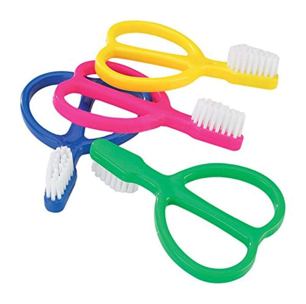 Toddler Transitional Toothbrush for 2.5- 4 years, 28 Tuft, Soft Bristle, 24 Individually Wrapped Toothbrushes, Assorted Colors Bulk Pack of 24
