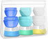 Selizo Travel Bottles Containers Silicone and Plastic with TSA Approved Toiletry Case