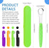 4 Pcs Tongue Scraper Cleaner, Stainless Steel Tongue Brush Metal Tongue Scraper for Men Women Oral Mouth (Orange,