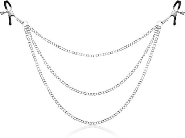 Yuanan Valentine's Day Body Chain, Clamps for Women Faux Body Jewelry, Adjustable Triple
