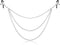 Yuanan Valentine's Day Body Chain, Clamps for Women Faux Body Jewelry, Adjustable Triple