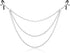 Yuanan Valentine's Day Body Chain, Clamps for Women Faux Body Jewelry, Adjustable Triple