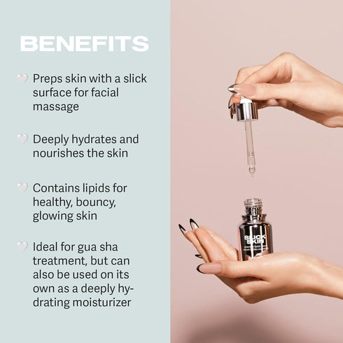 Sacheu Slick Skin Gua Sha Oil - 1 Fl Oz Squalane Oil for Face, Essential Lipids Anti Aging Face Serum, Moisturizing and