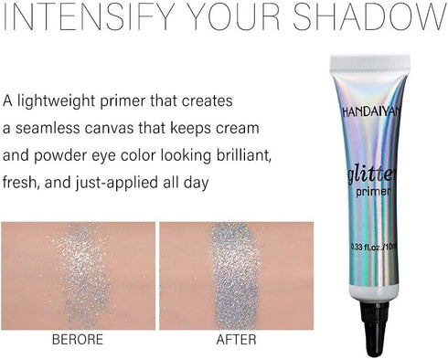 MAEPEOR Long Lasting Cosmetic Glitter Glue, Waterproof & Smudgeproof Primer Base for Body Eyes Face Lip, 2 PCS, 10 ml