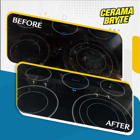 Cerama Bryte Cooktop and Stove Top Cleaner for Glass-Ceramic Surfaces, 2-28 oz Bottles