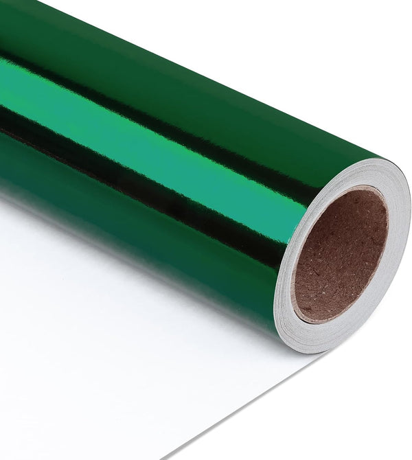 NESCCI Dark Green Metallic Wrapping Paper, Solid Color Gift Wrapping Paper for Wedding, Valentine's Day, Christmas