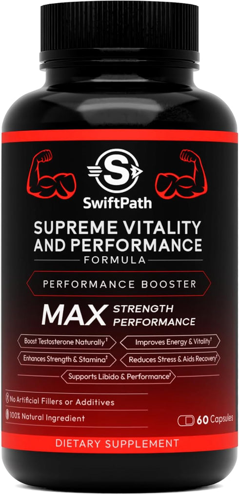 Swift Path Venture 60 Supreme Vitality for Men Daily Energy & Wellness Support Clean, Stimulant-Free Supplement