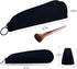 Aosbos Small Travel Makeup Brush Holder Bag, Black Cosmetic Pouch Organizer for Makeup Brush Traveling Case
