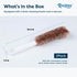 2 Pack Drain Cleaning Brush, Ergonomic Handle with Dual-Bristles for Kitchen, Sink, Shower, Bathtub Hair Clogs