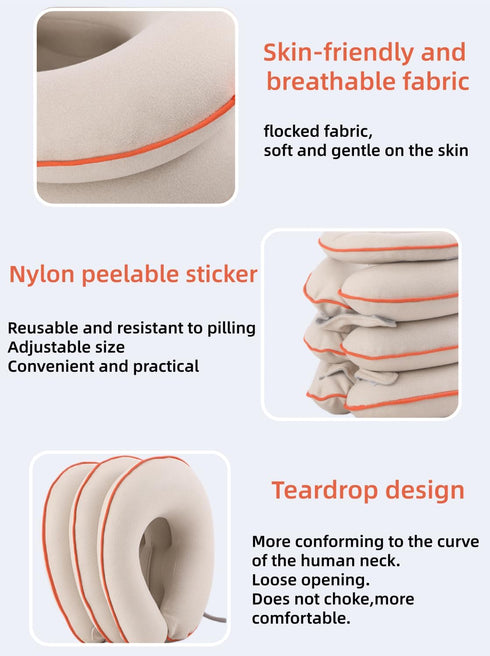KUMUROETA Neck Stretcher with Neck Brace,Adjustable Cervical Traction Device,Inflatable Cervical Traction Device