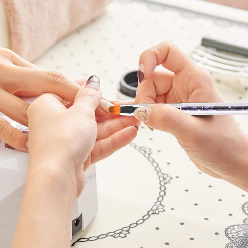 Nail Art Brushes Set, 9PCS Nail Brush with Liner Brush and Dotting Pens for Home and Professional Salon Use