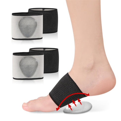 Foot Arch Support, 2 Pair Compression Sleeves with Gel Pad, Plantar Fasciitis Braces for Flat Foot, High Arch Pain