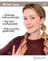 Heliums 48 Count Small Hair Ties - Black - No Damage Mini 1 Inch Reusable 2mm Elastics for Thin Hair and Kids
