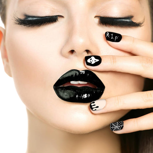 TailaiMei 14 Sheets Halloween Nail Wraps Stickers, Self-Adhesive Full Wraps with 2 pcs Nail Files for DIY Nail Art