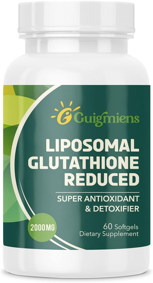 Liposomal Glutathione 2000 MG Supplement with Hyaluronic Acid, Collagen Peptide & Resveratrol, 60 Count