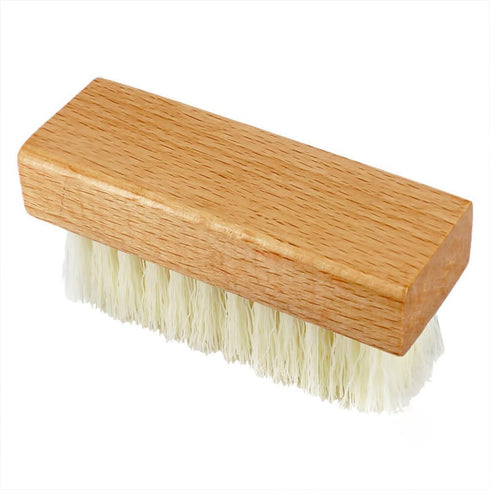 GLEAVI 4 Pcs Soft Bristles Heavy Duty Scrub Cleaning Brush with Wooden Handle for Upholstery and Car Interior