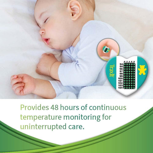 12 Pack - Fahrenheit - Children’s Axillary Thermometer - Continuous Read, Single-Use Pediatric Thermometer