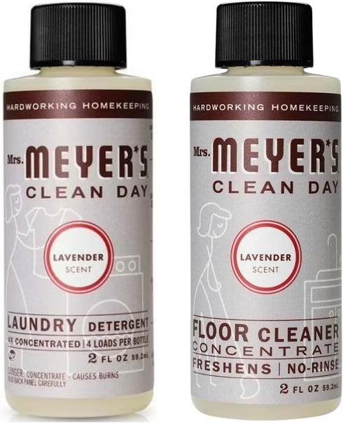 Mrs. Meyers Clean Day Lavender Variety Pack, 4x Concentrated Laundry Detergent +