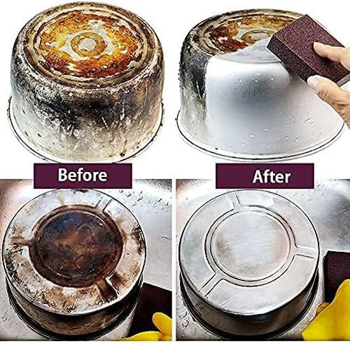 10 Pack Nano Carborundum Sponges Elite Nano Emery Sponges Cleaning Pads Carborundum Brusher and Rust Sand Scrubbers for Kitchen Cleaning Pots and Pans by Alfykym