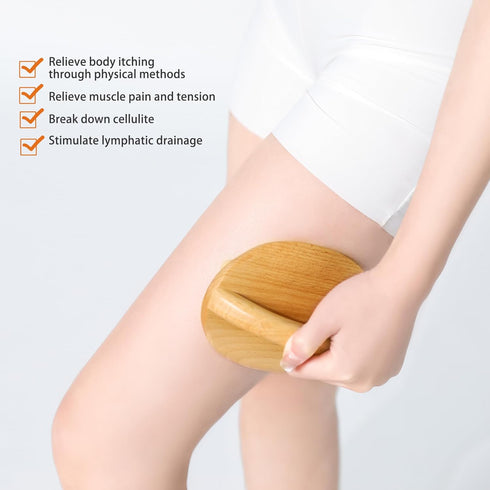 Wood Therapy Massage Tools, Cellulite Massage Tool Wooden Massage Body Brush, Itchy Skin Relief, Body